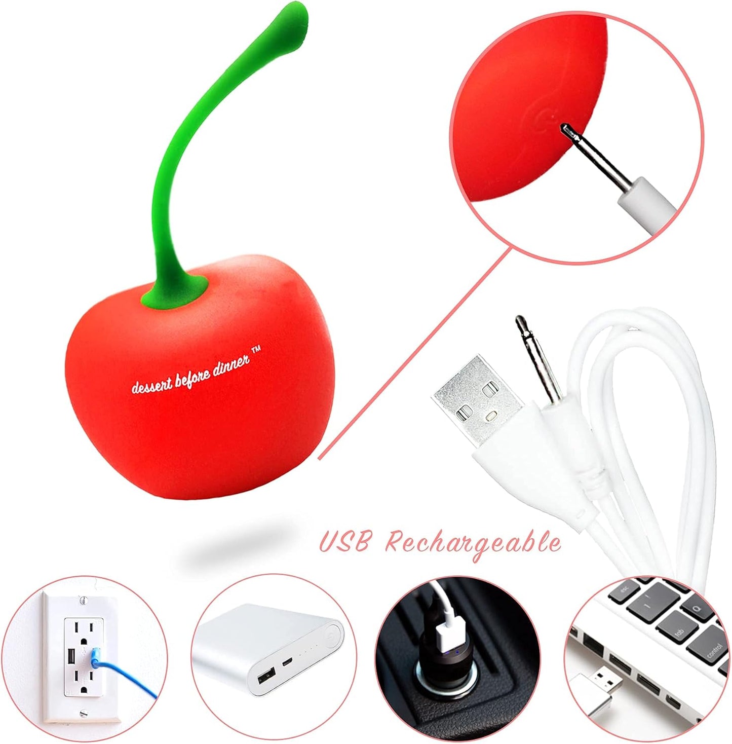 Cherry Silicone Vibrating Egg