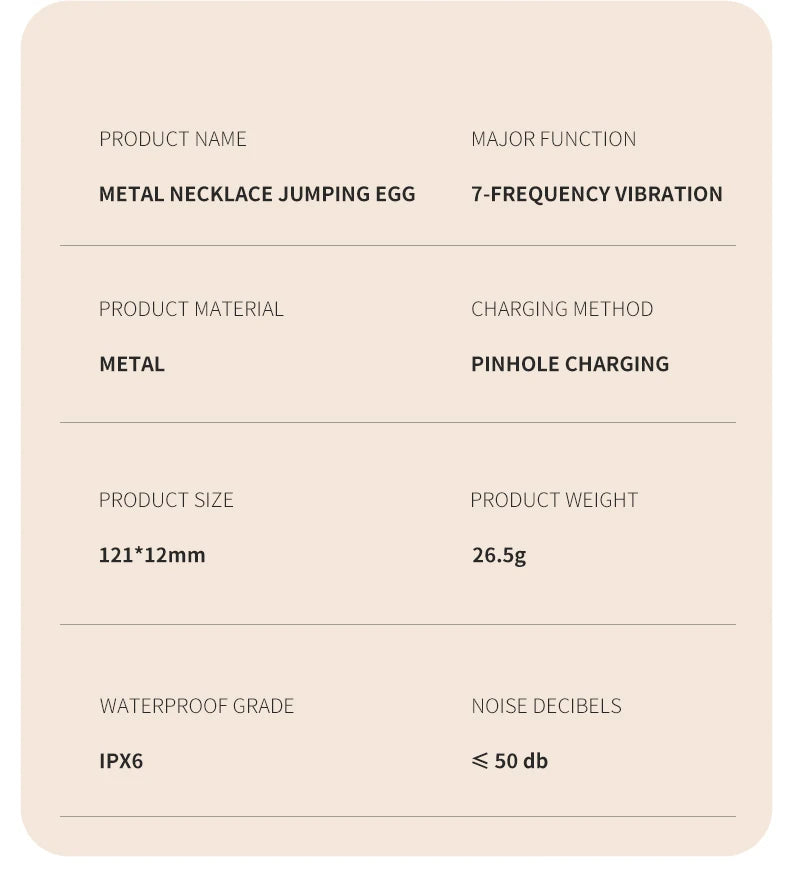 Mini Metal Bullet Vibrator Necklace