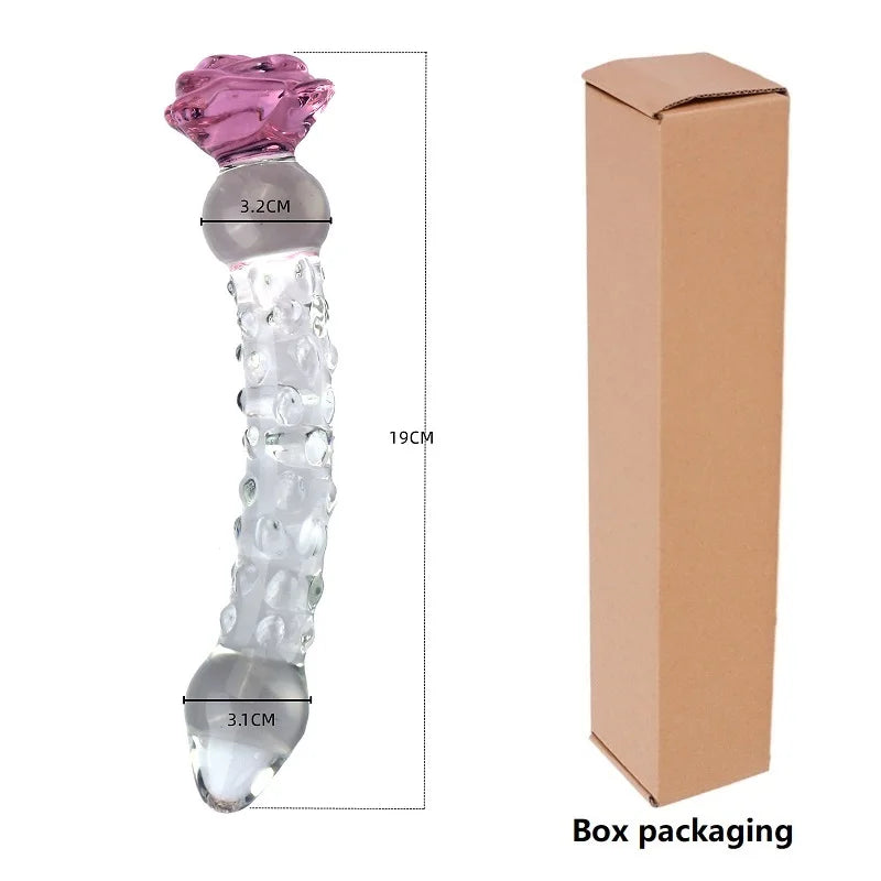 Glass Anal Beads Dildo