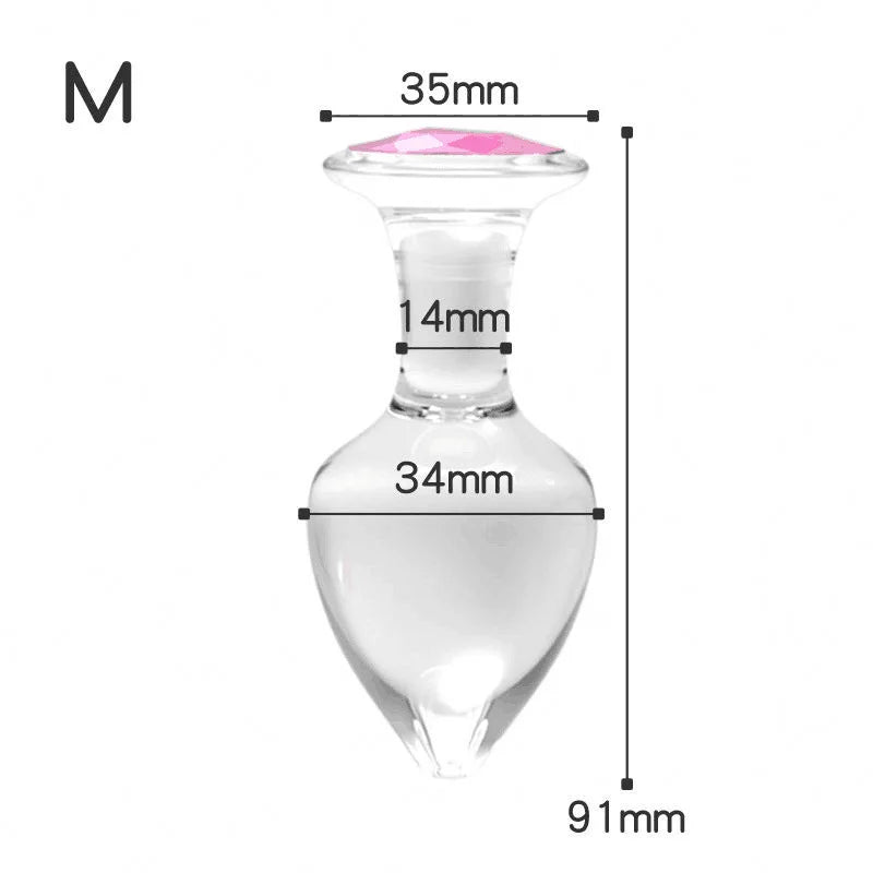 Crystal Glass Anal Plug