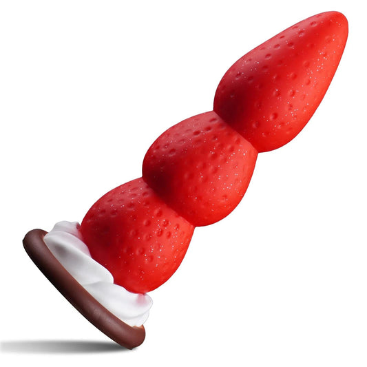 Fantasy Strawberry Monster Anal Plug with Suction Base