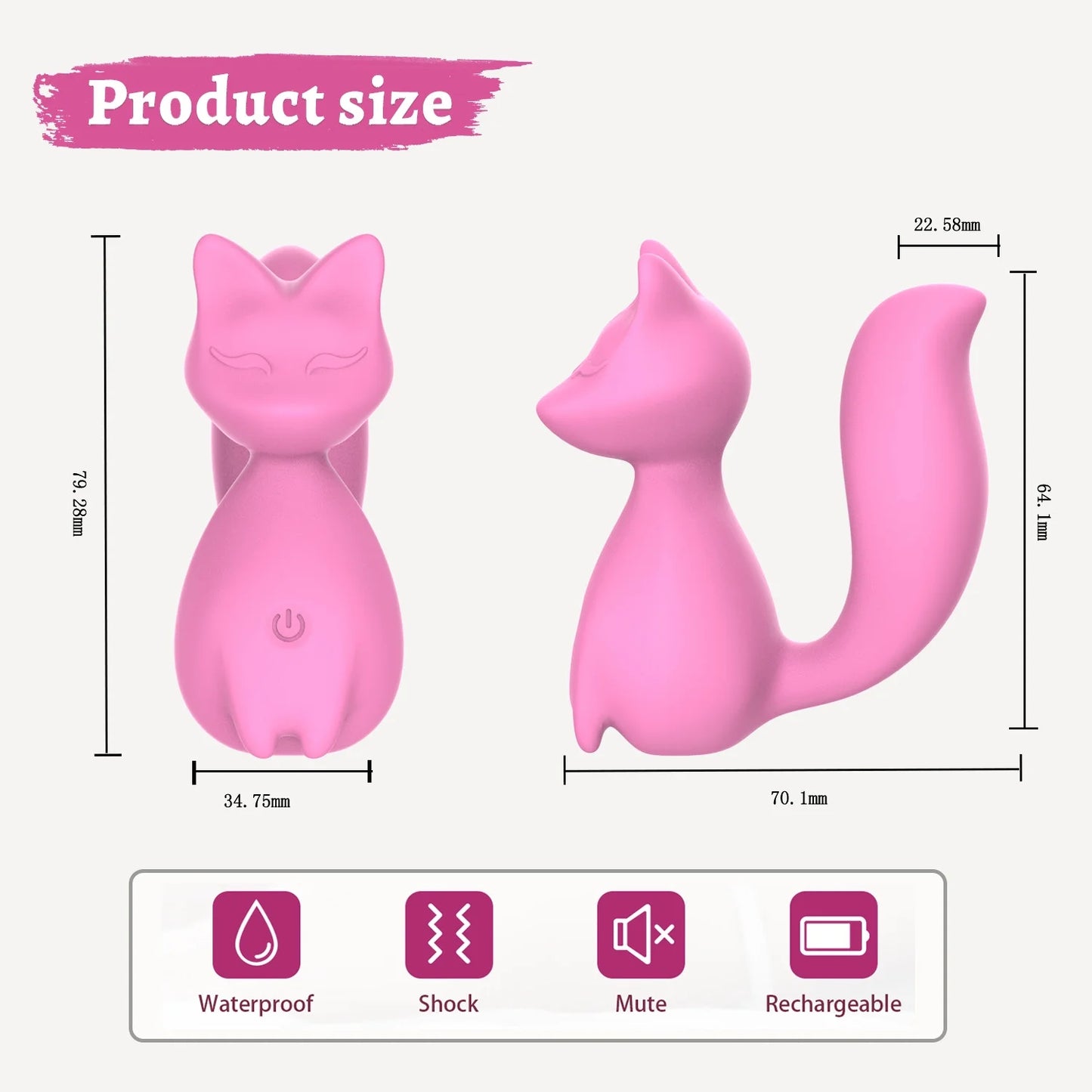 Fox-Shaped Vibrating Mini Vibrator