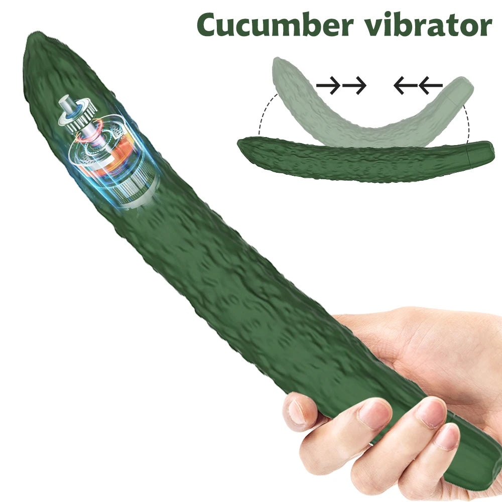 Cucumber Textured Silicone G-Spot Vibrator