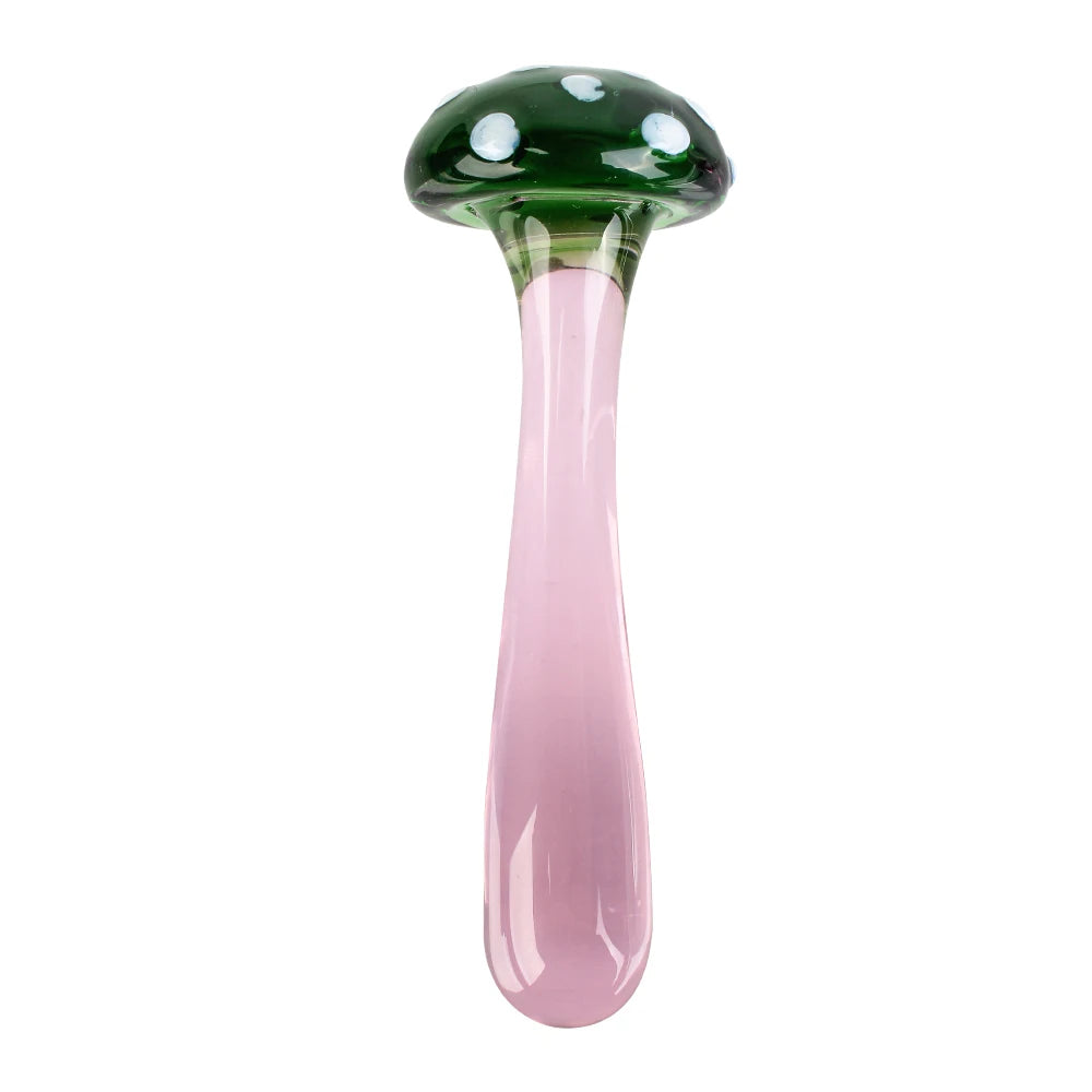 Mushroom-Style Glass Anal Plug