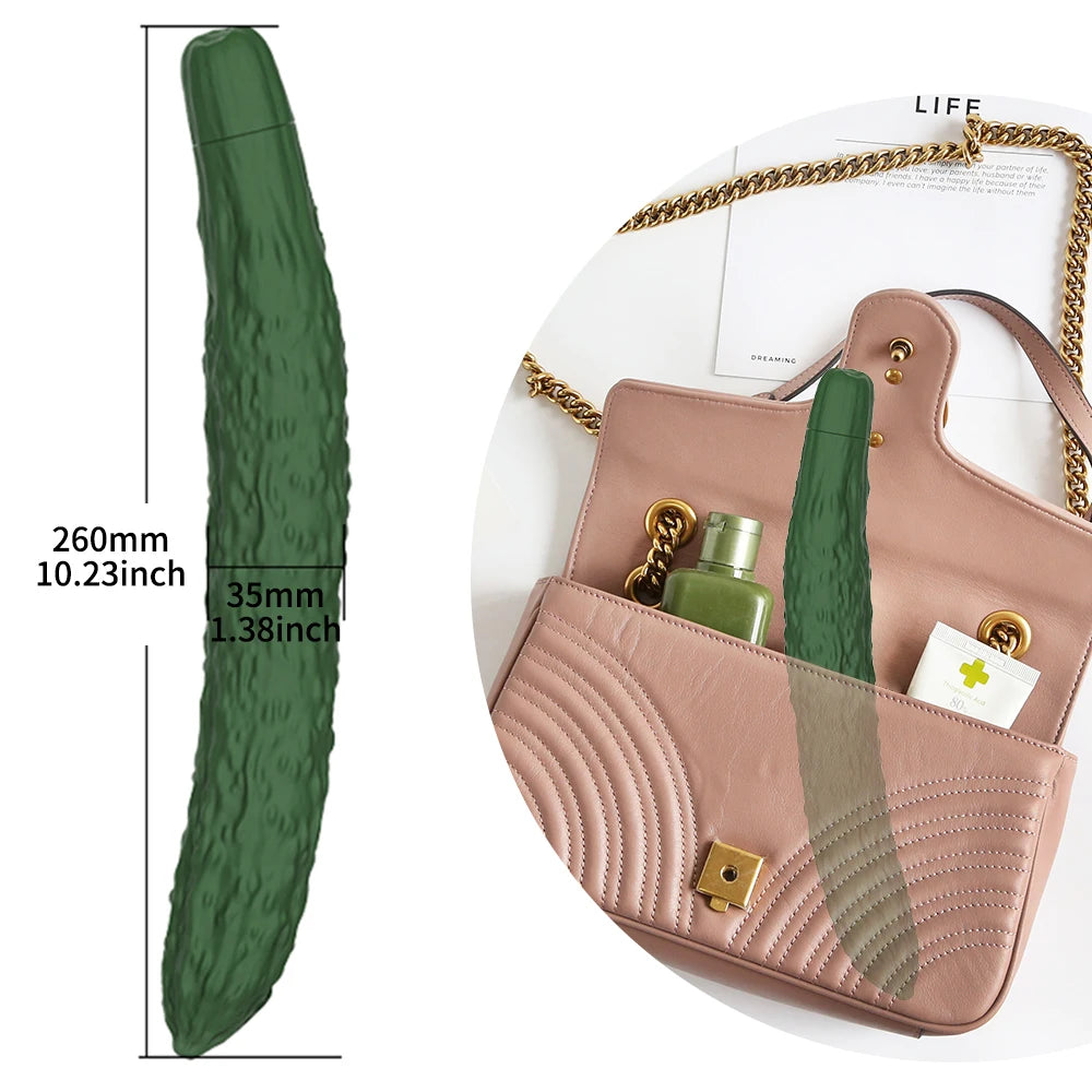 Cucumber Textured Silicone G-Spot Vibrator