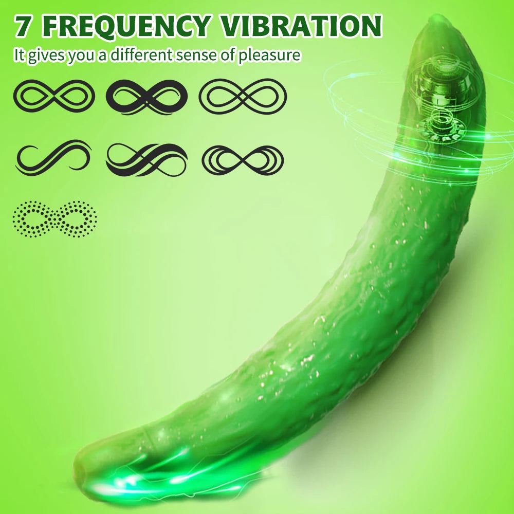 Cucumber Textured Silicone G-Spot Vibrator
