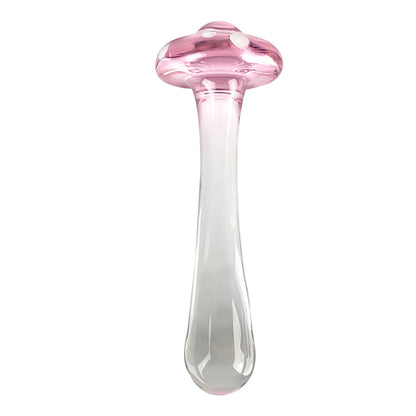 Mushroom-Style Glass Anal Plug