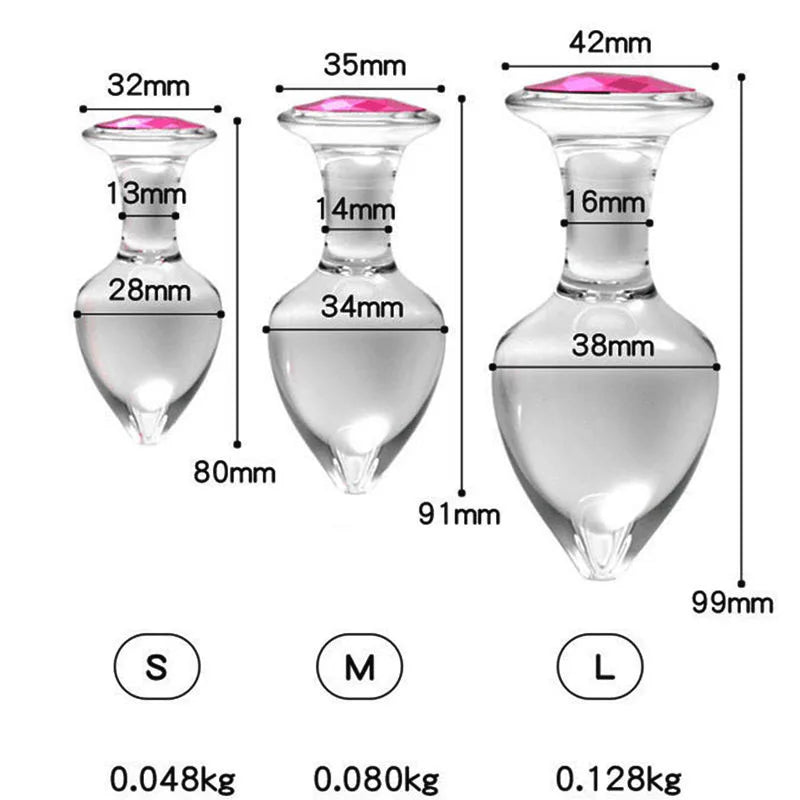 Crystal Glass Anal Plug