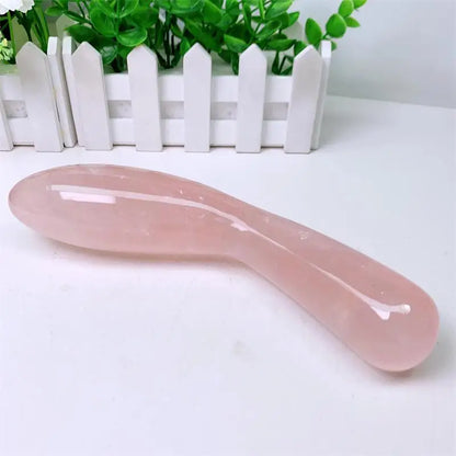 Natural Rose Quartz Crystal Pleasure Wand