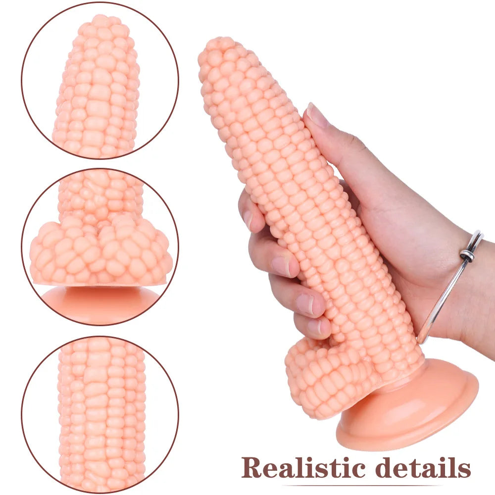 Corn-Shaped Dildo with Suction Cup