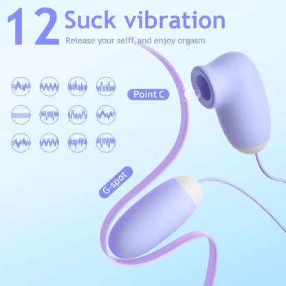 24-Mode Clitoral & G-Spot Suction Egg Vibrator