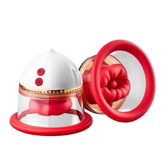 Tongue Rose Suction & Vibration Massager