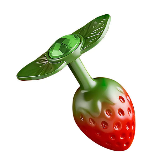 Strawberry-Shaped Metal Anal Plug