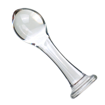 Glass Anal Plug with Pulling Beads