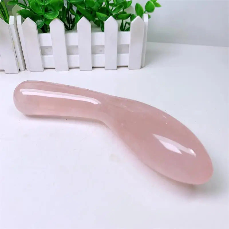 Natural Rose Quartz Crystal Pleasure Wand