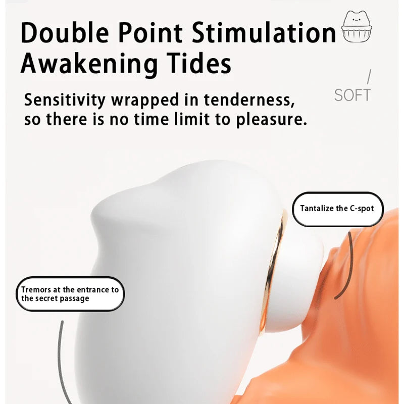 Cupcake Cat-Style Clitoral Suction Vibrator