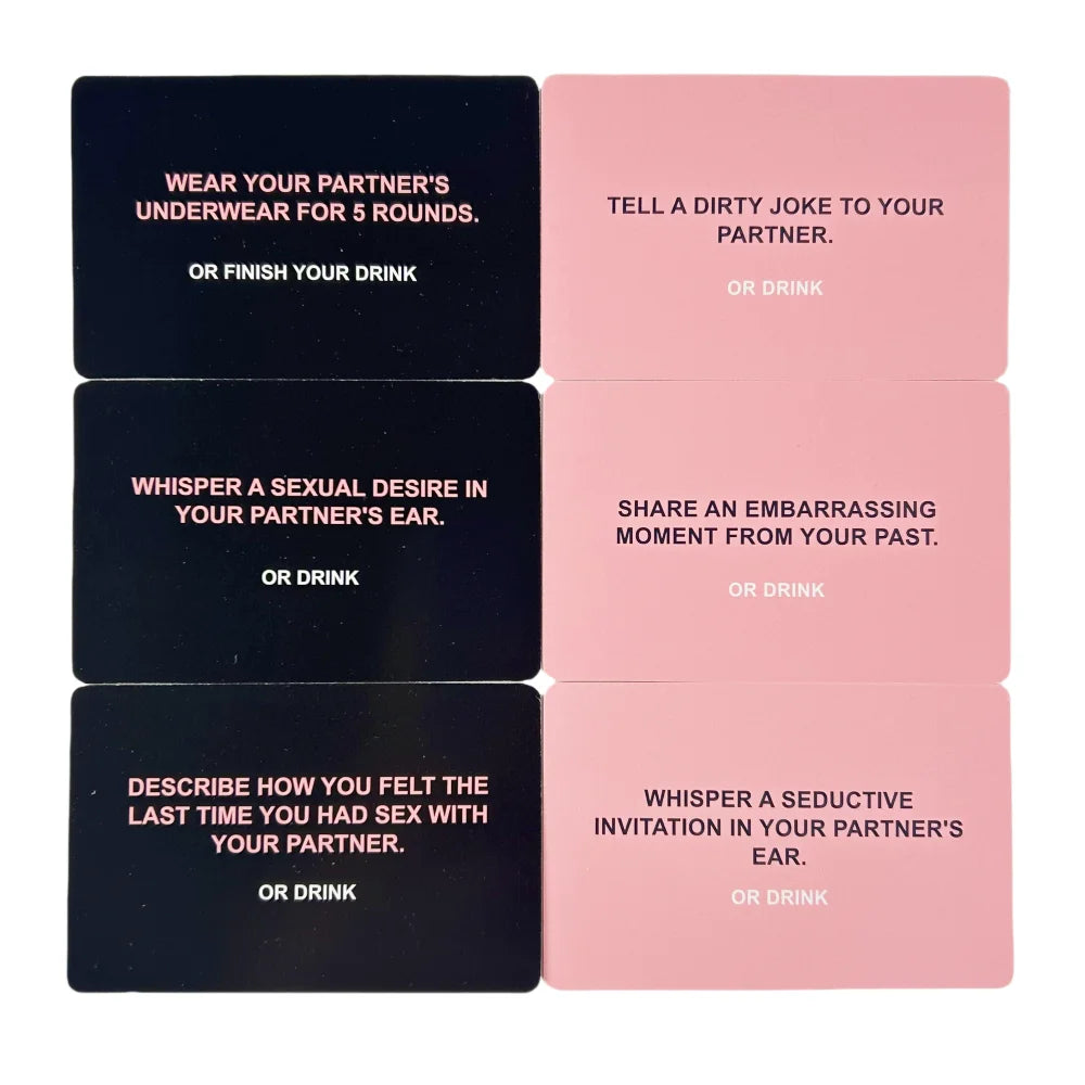 54-Piece Couples Drinking Game Cards