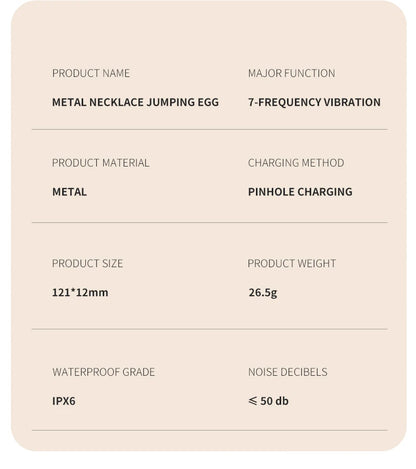 Mini Metal Bullet Vibrator Necklace