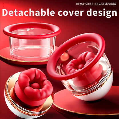 Tongue Rose Suction & Vibration Massager