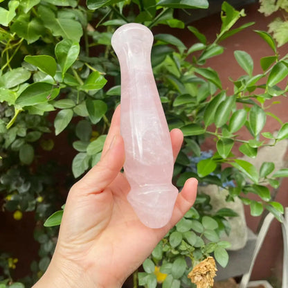 Rose Quartz Crystal Massage Wand