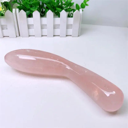 Natural Rose Quartz Crystal Pleasure Wand