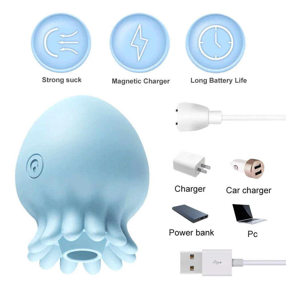 Jellyfish-Style Clitoral Suction Vibrator