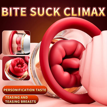 Tongue Rose Suction & Vibration Massager