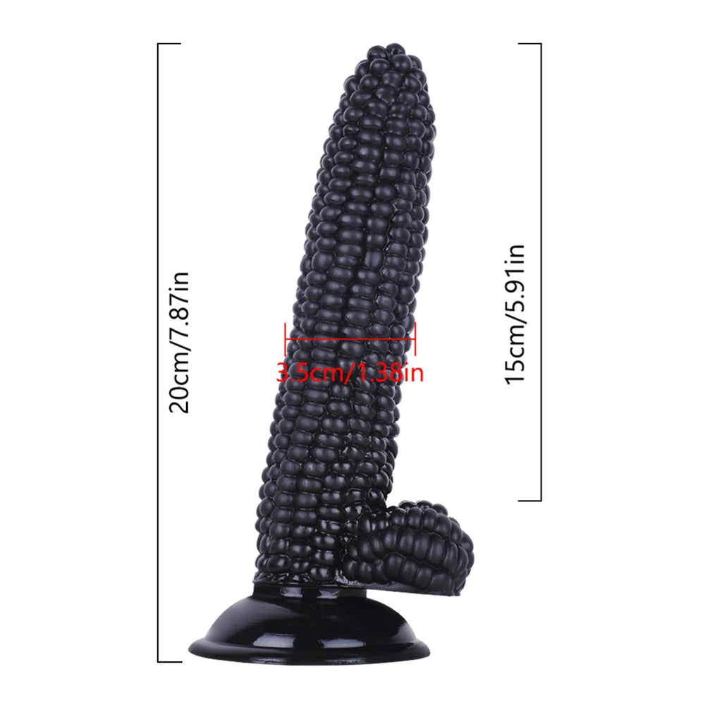 Corn-Shaped Dildo with Suction Cup
