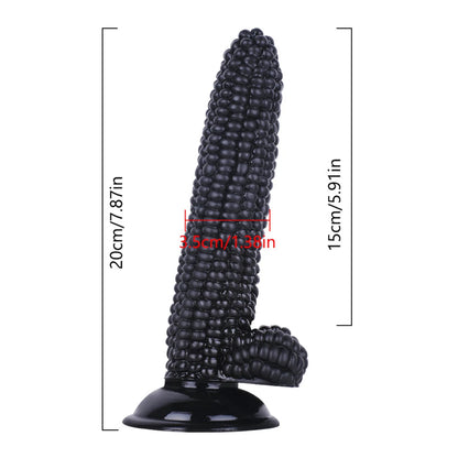 Corn-Shaped Dildo with Suction Cup