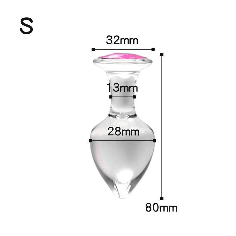 Crystal Glass Anal Plug