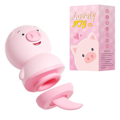 Piggy Style Tongue Motion Suction & Vibration Massager