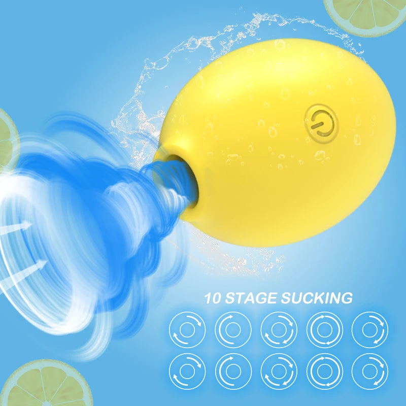 Lemon-Shaped Clitoral Sucking Vibrator
