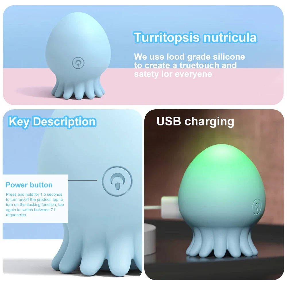 Jellyfish-Style Clitoral Suction Vibrator