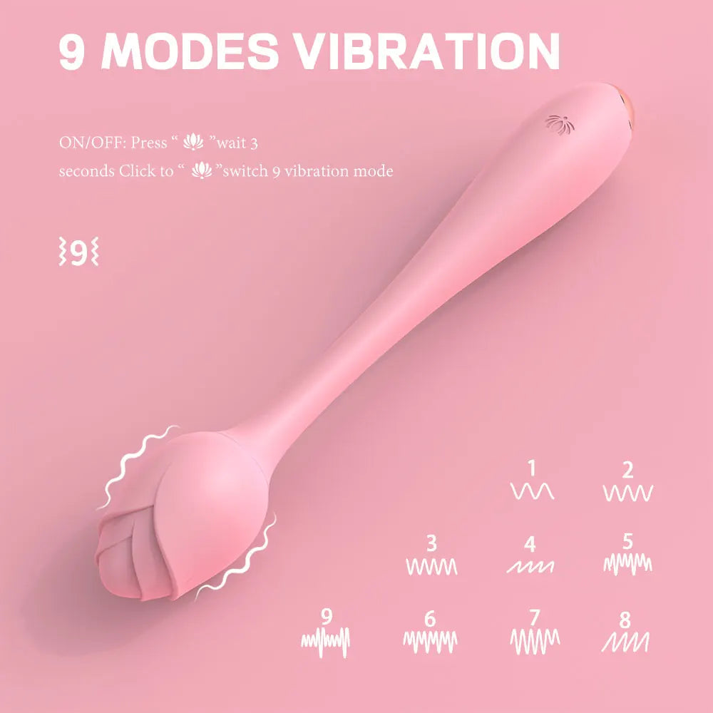 Flower-Shaped Silicone Vibrator