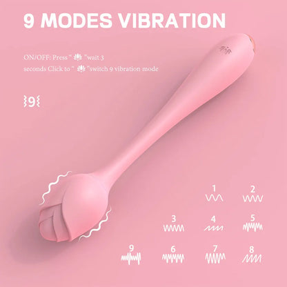 Flower-Shaped Silicone Vibrator