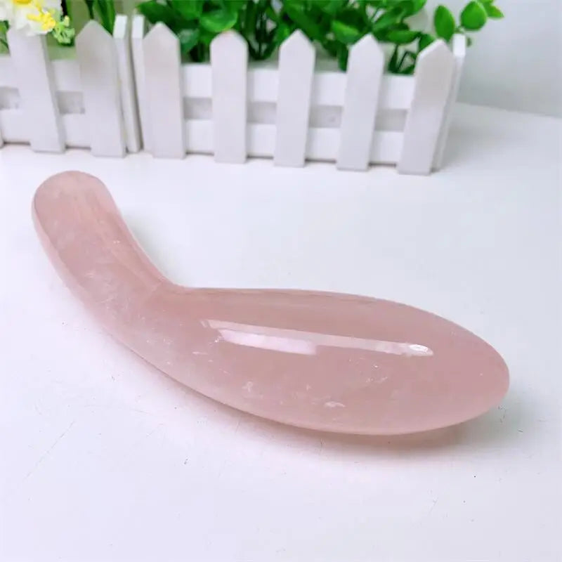 Natural Rose Quartz Crystal Pleasure Wand