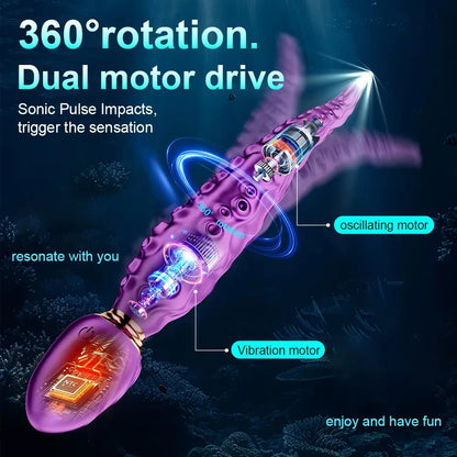 360° Rotation Octopus Tentacle Vibrator