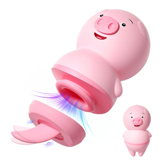 Piggy Style Tongue Motion Suction & Vibration Massager