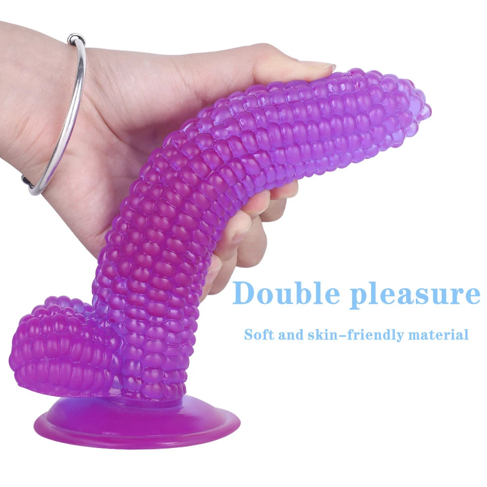 Corn-Shaped Dildo with Suction Cup