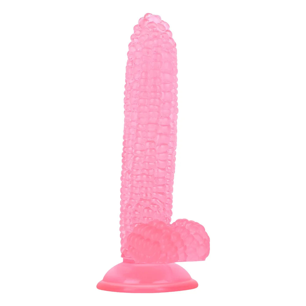 Corn-Shaped Dildo with Suction Cup