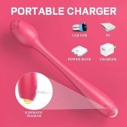 Flower-Shaped Silicone Vibrator