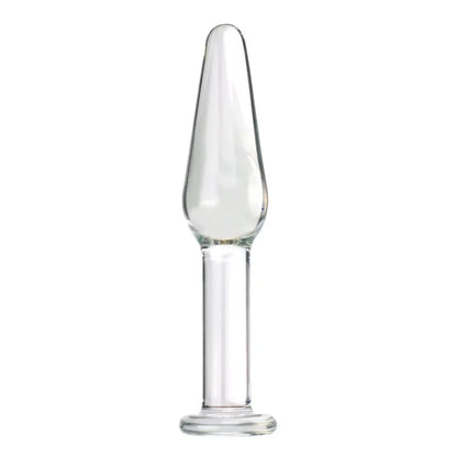 Glass Anal Plug with Pulling Beads