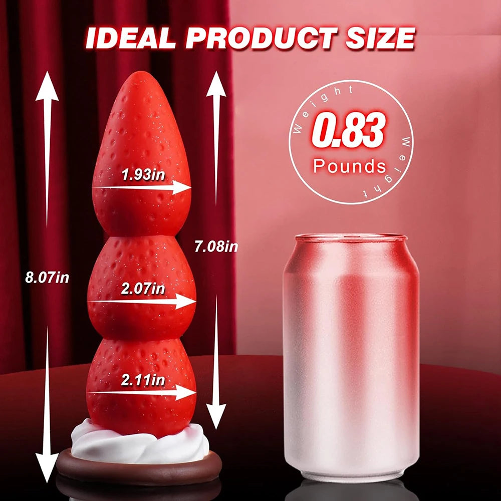 Fantasy Strawberry Monster Anal Plug with Suction Base