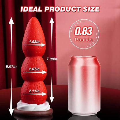 Fantasy Strawberry Monster Anal Plug with Suction Base