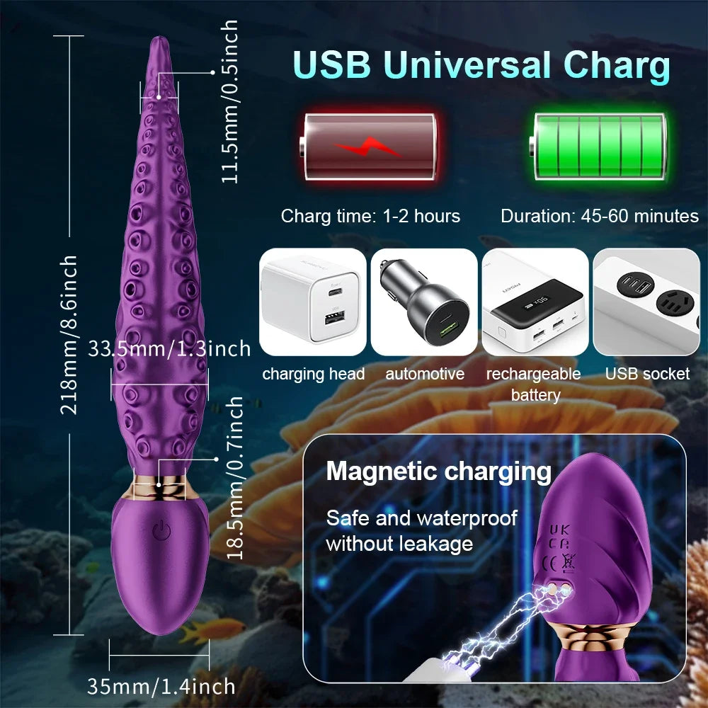 360° Rotation Octopus Tentacle Vibrator