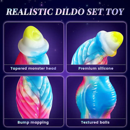 4-in-1 Thrusting Dragon-Style Dildo Vibrator
