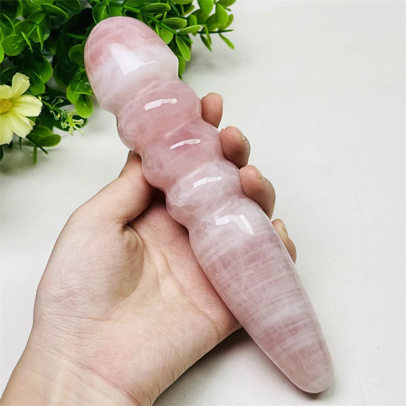 Rose Quartz Crystal Massage Wand