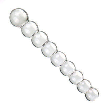 Glass Anal Plug with Pulling Beads
