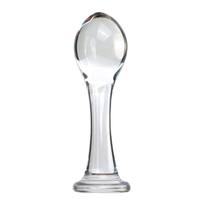 Glass Anal Plug with Pulling Beads